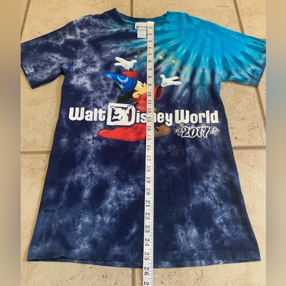 Disney Parks 2017 Sorcerer Mickey Tie-Dye T-Shirt | Adult Size Small - Picture 5 of 5